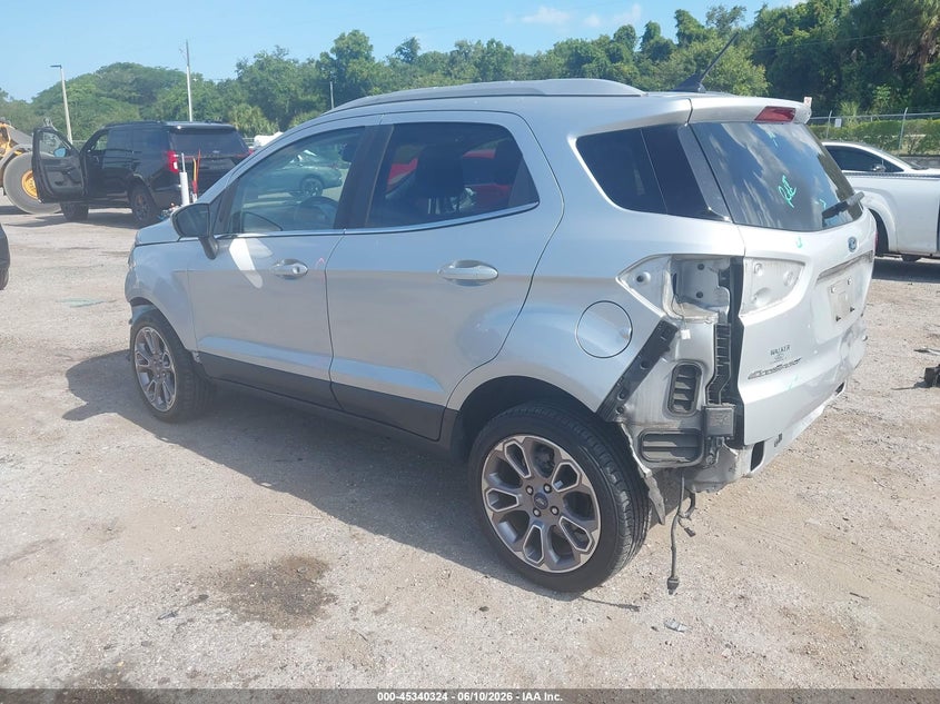 2019 Ford Ecosport VIN MAJ6S3KL9KC293904 IAAI salvage auction — FRONT & REAR, Rebuildable (Florida), sold $1,000 on 2026-07-30 (photo 3)