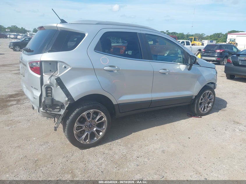 2019 Ford Ecosport VIN MAJ6S3KL9KC293904 IAAI salvage auction — FRONT & REAR, Rebuildable (Florida), sold $1,000 on 2026-07-30 (photo 4)