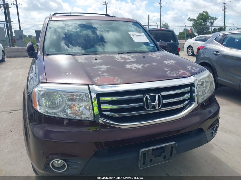 2014 Honda Pilot VIN 5FNYF3H90EB009571 IAAI salvage auction — HAIL, Original (Texas), sold $1,200 on 2026-07-09 (photo 6)