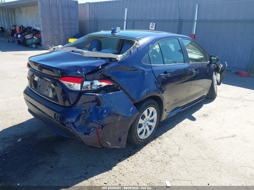 2021 Toyota Corolla VIN JTDEPMAEXMJ145260 IAAI salvage auction — RIGHT SIDE, Salvage (California), sold $2,950 on 2026-07-15 (photo 4)