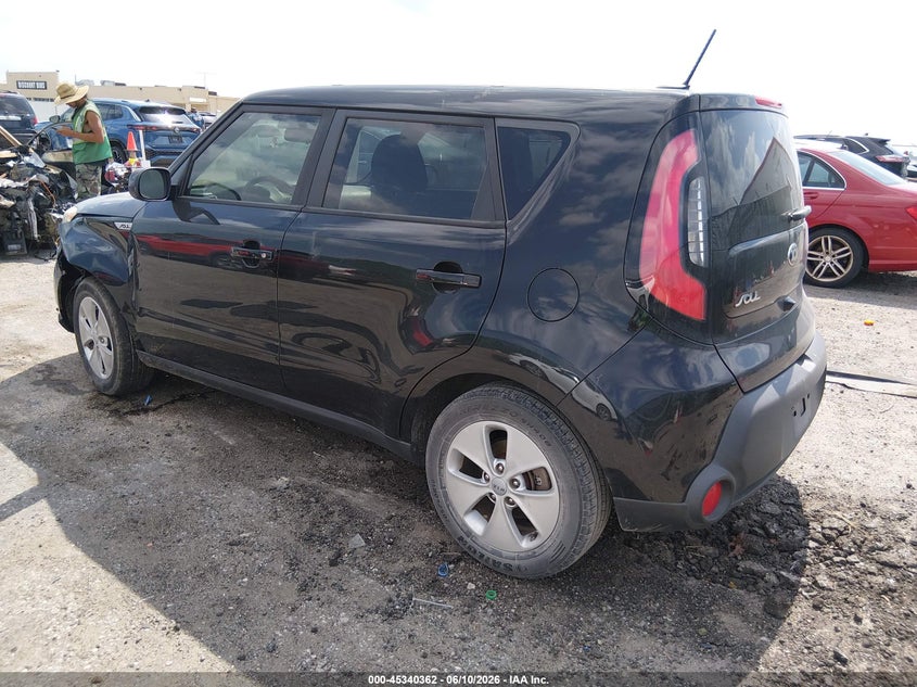 2016 Kia Soul VIN KNDJN2A27G7397516 IAAI salvage auction — LEFT FRONT, Salvage (Oklahoma), sold $650 on 2026-07-17 (photo 3)