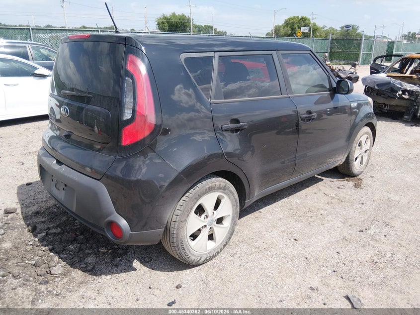 2016 Kia Soul VIN KNDJN2A27G7397516 IAAI salvage auction — LEFT FRONT, Salvage (Oklahoma), sold $650 on 2026-07-17 (photo 4)