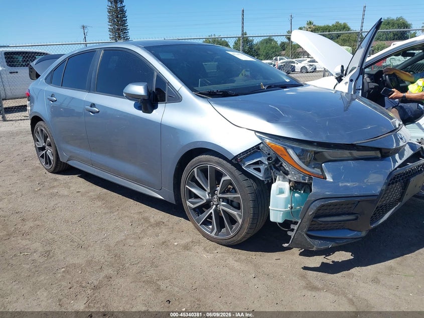 2021 Toyota Corolla VIN JTDS4MCE3MJ060740 IAAI salvage auction — FRONT & REAR, Salvage (California), sold $4,975 on 2026-07-14 (photo 1)