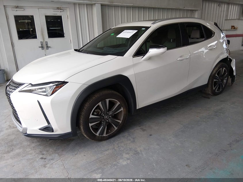 2020 Lexus Ux VIN JTHX3JBH7L2022776 IAAI salvage auction — RIGHT FRONT, Rebuildable (Florida), sold $7,100 on 2026-07-08 (photo 2)