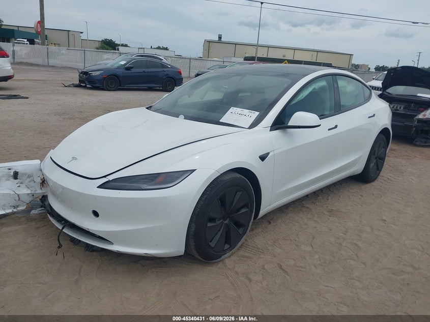 2025 Tesla Model 3 VIN 5YJ3E1EA3SF058646 IAAI salvage auction — FRONT END, Rebuildable (Florida), sold $10,250 on 2026-07-23 (photo 2)