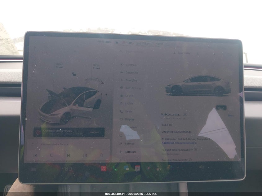 2025 Tesla Model 3 VIN 5YJ3E1EA3SF058646 IAAI salvage auction — FRONT END, Rebuildable (Florida), sold $10,250 on 2026-07-23 (photo 7)