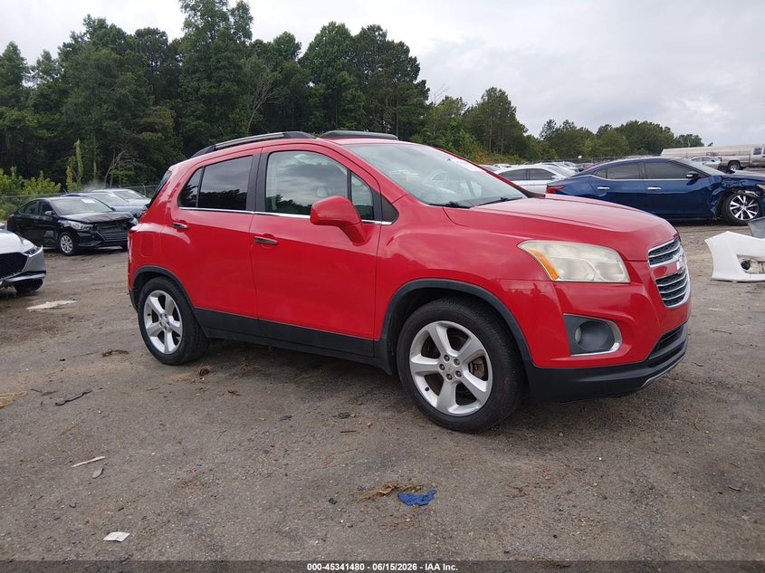 2015 Chevrolet Trax VIN KL7CJNSB9FB212492 IAAI salvage auction — FRONT END, Salvage (Mississippi), sold $750 on 2026-07-29 (photo 1)