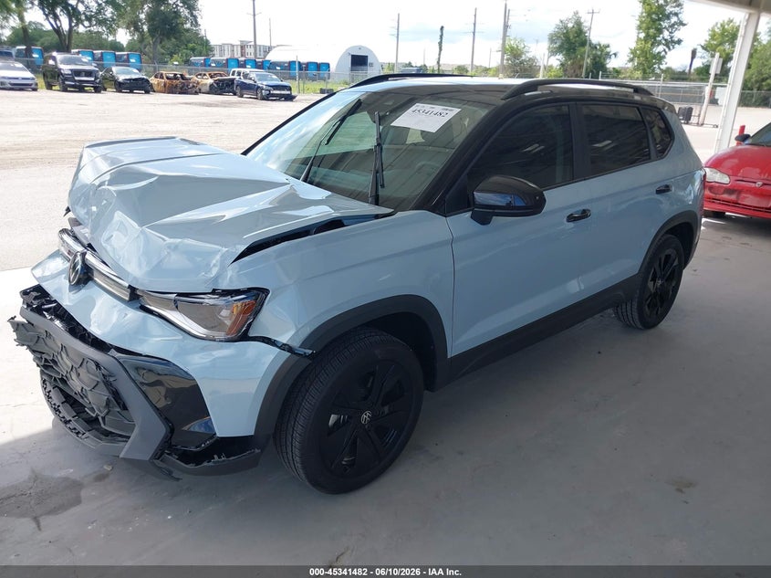 2026 Volkswagen Taos VIN 3VV3C7B25TM044204 IAAI salvage auction — FRONT END, Salvage Title, sold $5,600 on 2026-07-24 (photo 2)