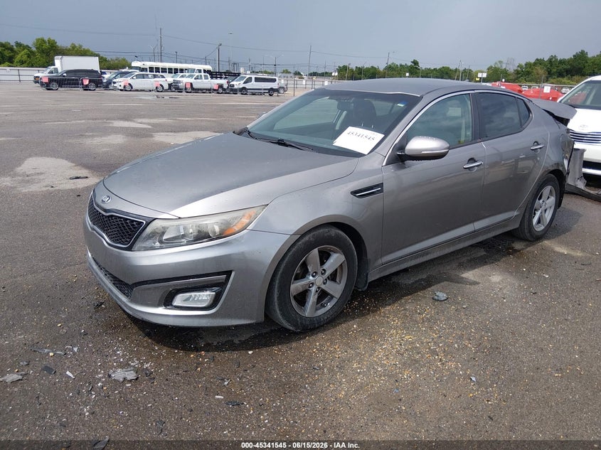 2015 Kia Optima VIN 5XXGM4A76FG480140 IAAI salvage auction — REAR END, Salvage - Greater Than 75% (Maryland), sold $700 on 2026-07-13 (photo 2)