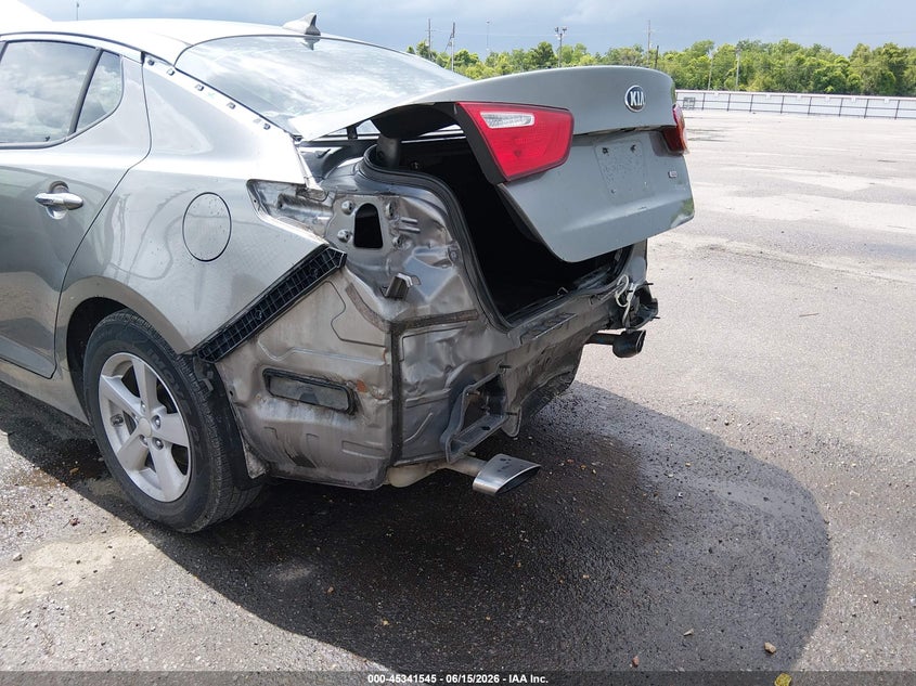 2015 Kia Optima VIN 5XXGM4A76FG480140 IAAI salvage auction — REAR END, Salvage - Greater Than 75% (Maryland), sold $700 on 2026-07-13 (photo 6)