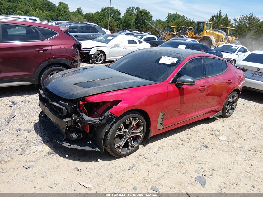 2018 Kia Stinger VIN KNAE55LC1J6015919 IAAI salvage auction — FRONT END, Salvage (North Carolina), sold $3,200 on 2026-07-23 (photo 2)