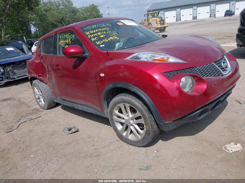2012 Nissan Juke VIN JN8AF5MV5CT105193 IAAI salvage auction — LEFT & RIGHT, Clear (Indiana), sold $675 on 2026-07-15 (photo 1)