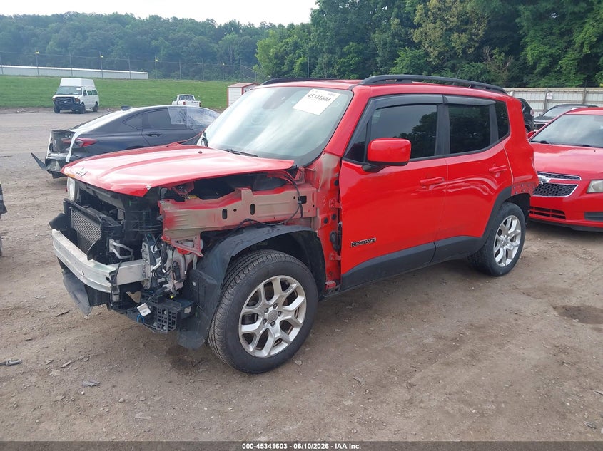 2017 Jeep Renegade VIN ZACCJBBB2HPG46392 IAAI salvage auction — FRONT & REAR, Salvage (Tennessee), sold $1,700 on 2026-07-29 (photo 2)