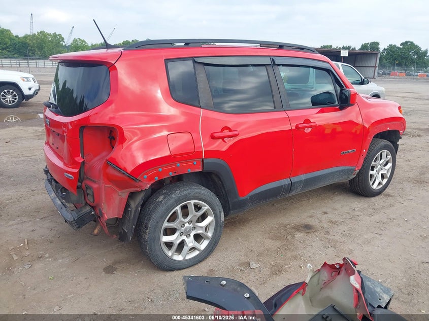 2017 Jeep Renegade VIN ZACCJBBB2HPG46392 IAAI salvage auction — FRONT & REAR, Salvage (Tennessee), sold $1,700 on 2026-07-29 (photo 4)
