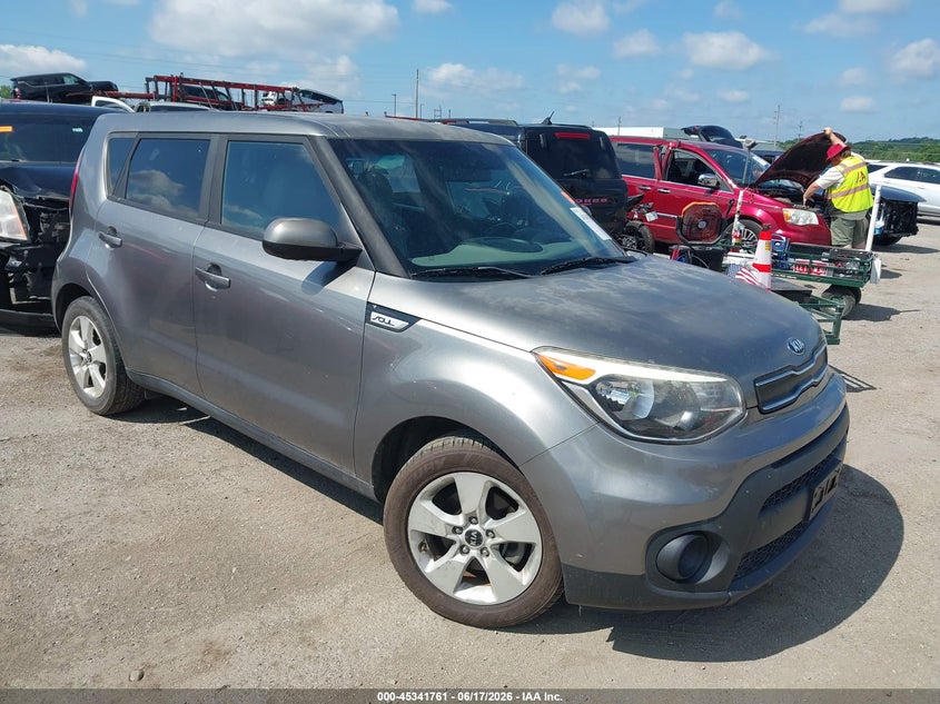 2017 Kia Soul VIN KNDJN2A28H7491132 IAAI salvage auction — LEFT SIDE, Clear (Oklahoma), sold $875 on 2026-07-21 (photo 1)