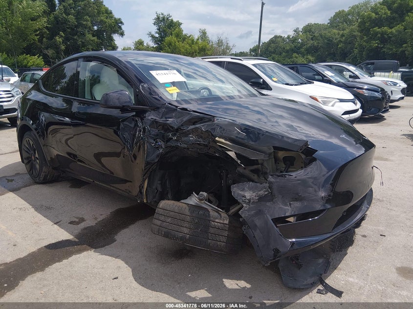 2023 Tesla Model y VIN 7SAYGDEDXPF941293 IAAI salvage auction — RIGHT SIDE, Salvage Title, sold $75 on 2026-07-29 (photo 1)