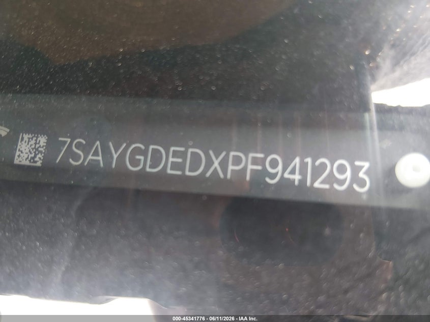 2023 Tesla Model y VIN 7SAYGDEDXPF941293 IAAI salvage auction — RIGHT SIDE, Salvage Title, sold $75 on 2026-07-29 (photo 9)