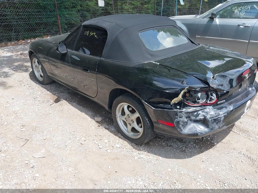 1999 Mazda Mx-5 miata VIN JM1NB3538X0103357 IAAI salvage auction — LEFT REAR, Clear (Indiana), sold $1,875 on 2026-07-15 (photo 3)