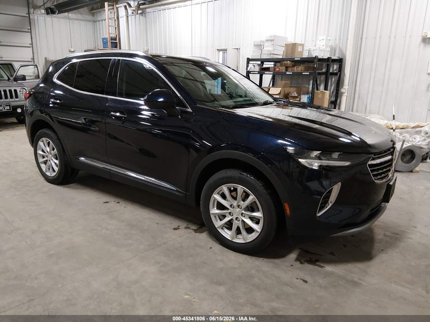 2021 Buick Envision VIN LRBFZMR43MD147133 IAAI salvage auction — HAIL, Salvage (Iowa), sold $11,750 on 2026-07-28 (photo 1)