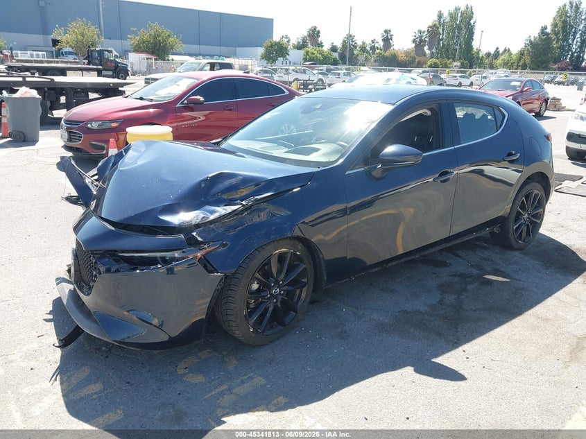 2019 Mazda 3 VIN JM1BPBNM0K1144415 IAAI salvage auction — RIGHT FRONT, Salvage (California), sold $1,300 on 2026-07-20 (photo 2)
