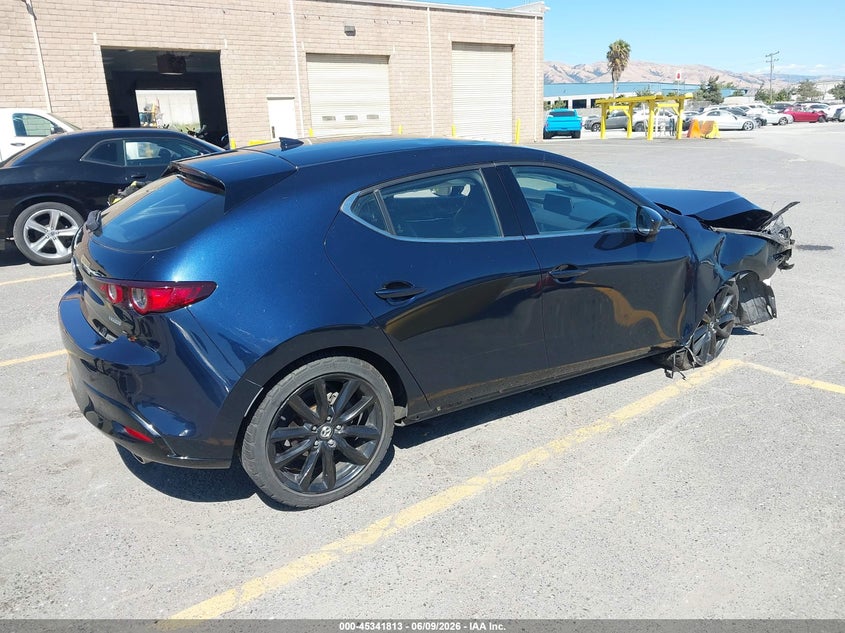 2019 Mazda 3 VIN JM1BPBNM0K1144415 IAAI salvage auction — RIGHT FRONT, Salvage (California), sold $1,300 on 2026-07-20 (photo 4)