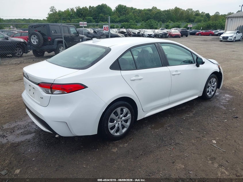 2020 Toyota Corolla VIN 5YFEPRAE8LP081615 IAAI salvage auction — FRONT END, Salvage (Virginia), sold $5,225 on 2026-07-20 (photo 4)