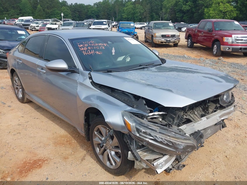 2018 Honda Accord VIN 1HGCV1F1XJA202796 IAAI salvage auction — FRONT END, Salvage (North Carolina), sold $1,750 on 2026-07-27 (photo 1)