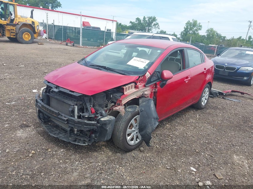 2013 Kia Rio VIN KNADM4A31D6308879 IAAI salvage auction — FRONT END, Salvage (Ohio), sold $350 on 2026-07-08 (photo 2)