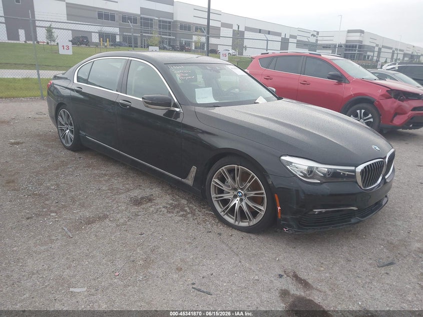 2018 BMW 7er VIN WBA7E4C51JGV23998 IAAI salvage auction — RIGHT SIDE, Original (Texas), sold $9,500 on 2026-07-21 (photo 1)