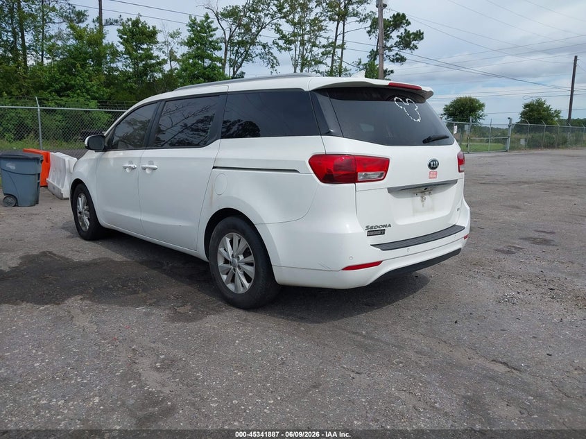 2017 Kia SEDONA VIN KNDMB5C18H6268106 IAAI salvage auction — NORMAL WEAR, Salvage Title, sold $1,150 on 2026-07-14 (photo 3)