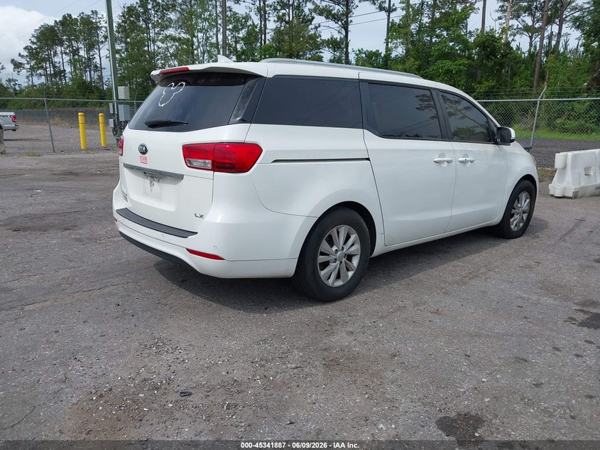 2017 Kia SEDONA VIN KNDMB5C18H6268106 IAAI salvage auction — NORMAL WEAR, Salvage Title, sold $1,150 on 2026-07-14 (photo 4)