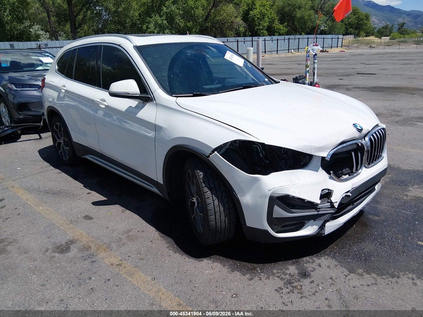 2021 BMW X1 VIN WBXJG9C02M5S25466 IAAI salvage auction — FRONT END, Salvage (Utah), sold $1,450 on 2026-07-30 (photo 1)