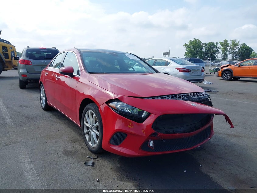 2019 Mercedes-benz A-klasse VIN WDD3G4FBXKW023493 IAAI salvage auction — FRONT END, Salvage (New Jersey), sold $7,450 on 2026-07-30 (photo 1)