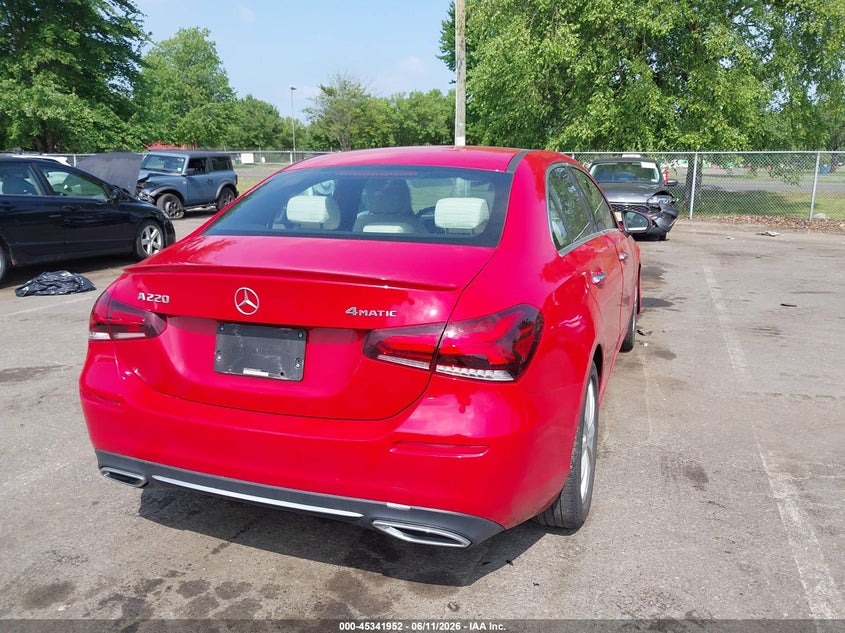2019 Mercedes-benz A-klasse VIN WDD3G4FBXKW023493 IAAI salvage auction — FRONT END, Salvage (New Jersey), sold $7,450 on 2026-07-30 (photo 4)