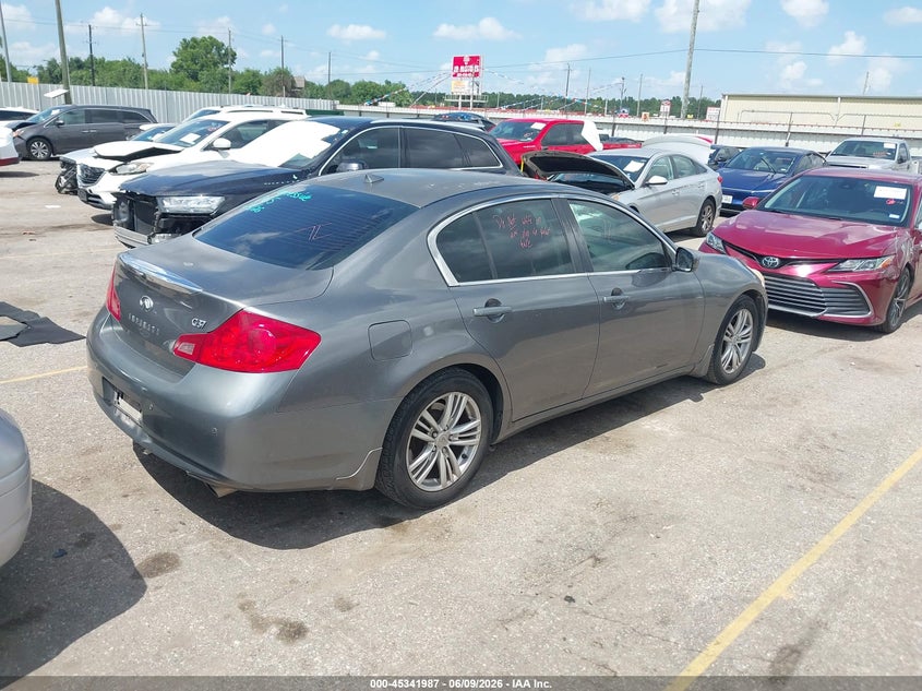 2013 Infiniti G VIN JN1CV6AP3DM716535 IAAI salvage auction — FRONT END, Original (Texas), sold $500 on 2026-07-22 (photo 4)