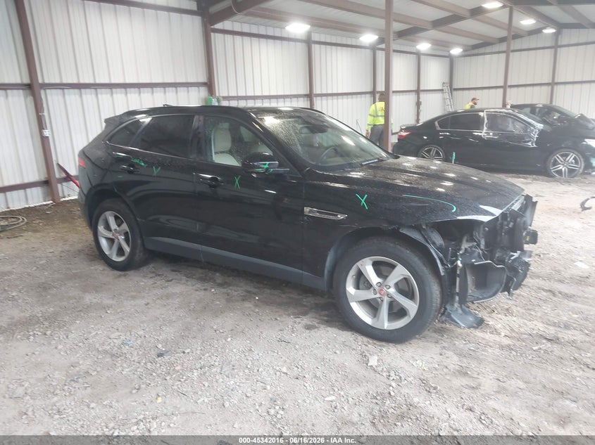 2018 Jaguar F-pace VIN SADCJ2FX3JA326191 IAAI salvage auction — FRONT END, Salvage (Idaho), sold $3,150 on 2026-07-31 (photo 1)