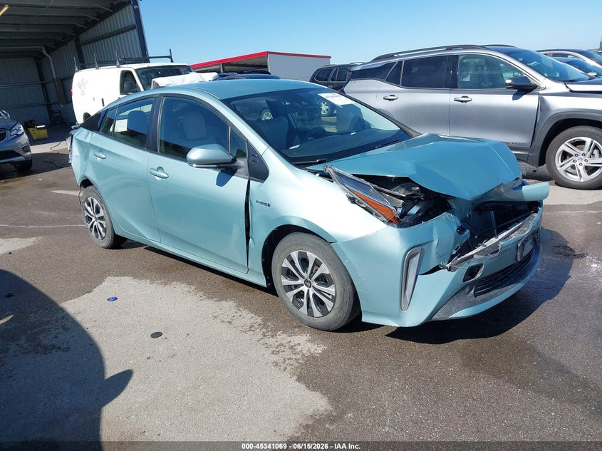 2021 Toyota Prius VIN JTDL9MFU2M3024308 IAAI salvage auction — FRONT & REAR, Salvage (Nebraska), sold $2,650 on 2026-07-30 (photo 1)