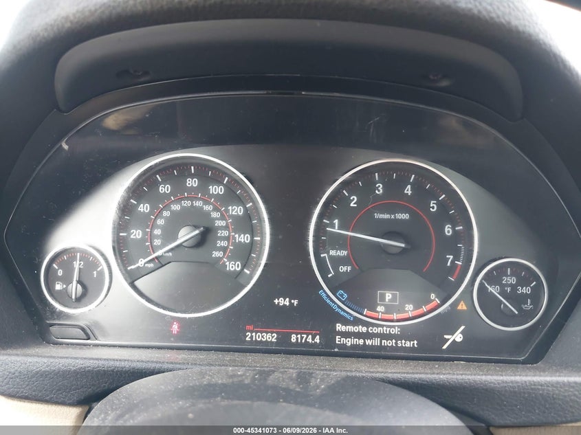 2016 BMW 3er VIN WBA8E9G57GNT43120 IAAI salvage auction — NORMAL WEAR, Salvage Title, sold $825 on 2026-07-09 (photo 7)