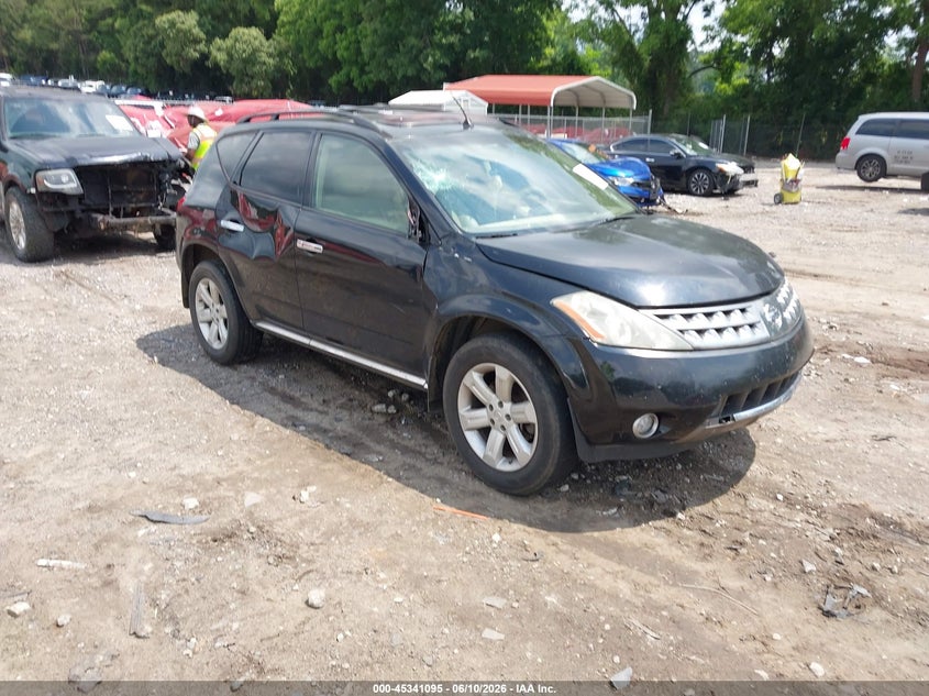 2007 Nissan Murano VIN JN8AZ08T57W500563 IAAI salvage auction — SIDE, Salvage (Georgia), sold $250 on 2026-07-24 (photo 1)