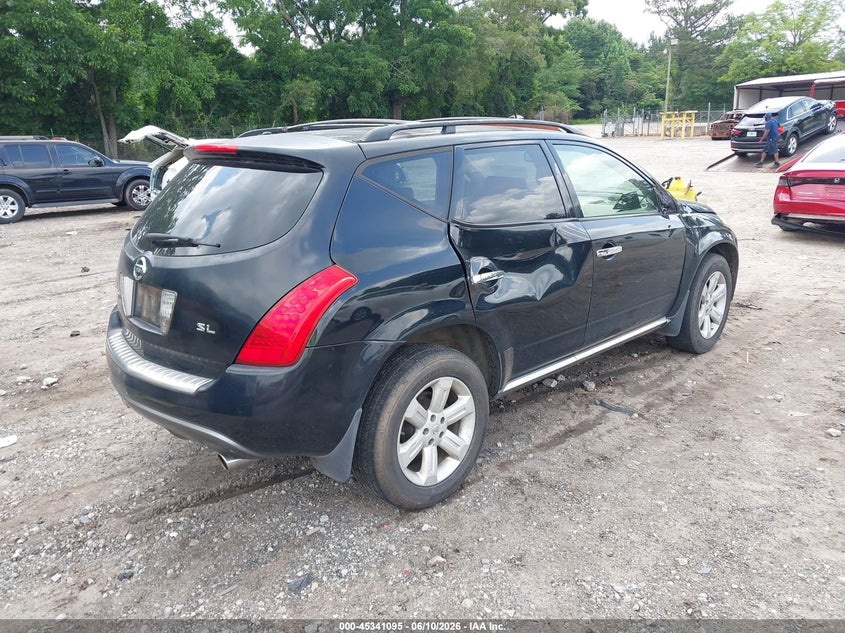 2007 Nissan Murano VIN JN8AZ08T57W500563 IAAI salvage auction — SIDE, Salvage (Georgia), sold $250 on 2026-07-24 (photo 4)