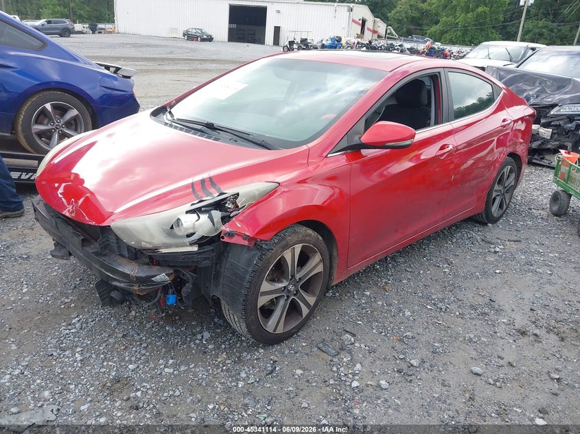 2014 Hyundai Elantra VIN KMHDH4AH6EU100704 IAAI salvage auction — FRONT END, Salvage (Georgia), sold $575 on 2026-07-21 (photo 2)
