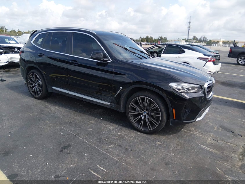 2023 BMW X3 VIN WBX47DP0XPN219008 IAAI salvage auction — REAR END, Rebuildable (Florida), sold $10,500 on 2026-07-30 (photo 1)