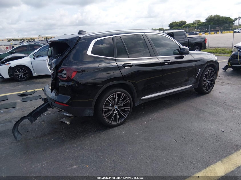 2023 BMW X3 VIN WBX47DP0XPN219008 IAAI salvage auction — REAR END, Rebuildable (Florida), sold $10,500 on 2026-07-30 (photo 4)