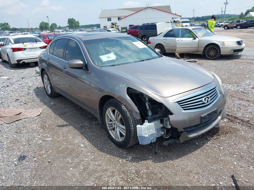 2012 Infiniti G VIN JN1CV6AR3CM674383 IAAI salvage auction — RIGHT FRONT, Salvage Title, sold $25 on 2026-07-29 (photo 1)