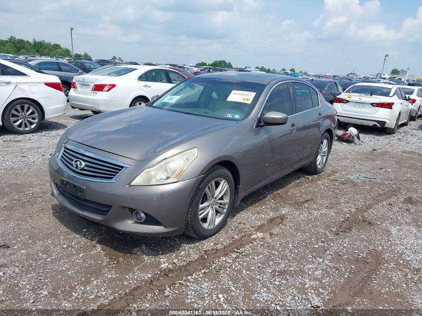 2012 Infiniti G VIN JN1CV6AR3CM674383 IAAI salvage auction — RIGHT FRONT, Salvage Title, sold $25 on 2026-07-29 (photo 2)