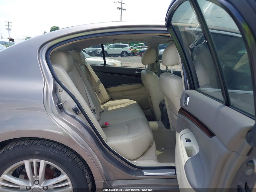 2012 Infiniti G VIN JN1CV6AR3CM674383 IAAI salvage auction — RIGHT FRONT, Salvage Title, sold $25 on 2026-07-29 (photo 8)