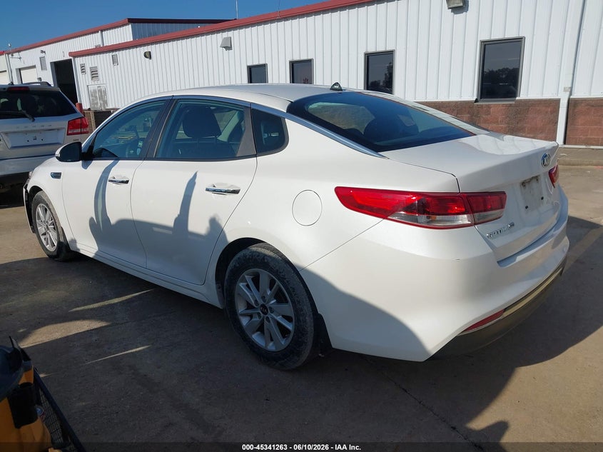 2016 Kia Optima VIN KNAGT4L33G5097823 IAAI salvage auction — LEFT FRONT, Salvage (Illinois), sold $1,650 on 2026-07-21 (photo 3)
