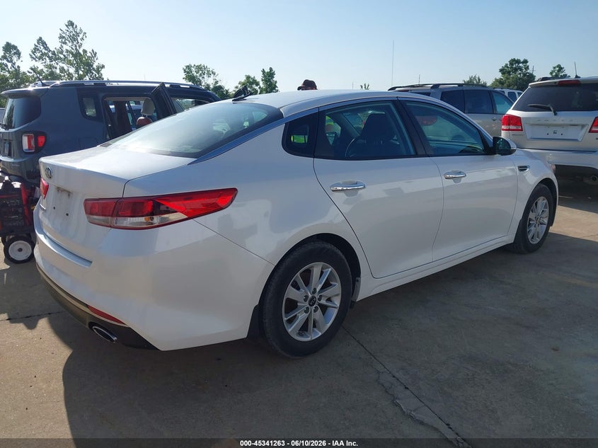 2016 Kia Optima VIN KNAGT4L33G5097823 IAAI salvage auction — LEFT FRONT, Salvage (Illinois), sold $1,650 on 2026-07-21 (photo 4)