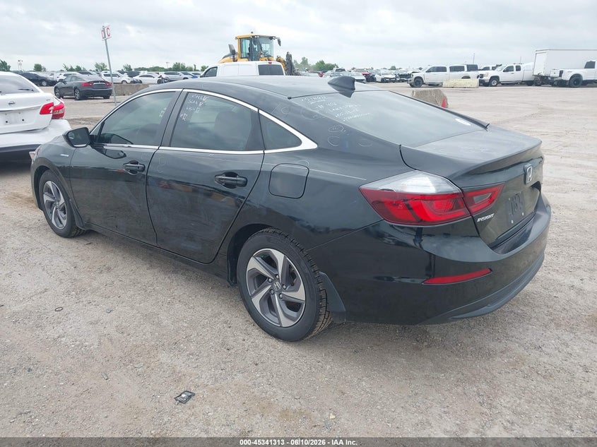 2019 Honda Insight VIN 19XZE4F52KE000871 IAAI salvage auction — HAIL, Original (Texas), sold $5,625 on 2026-07-19 (photo 3)