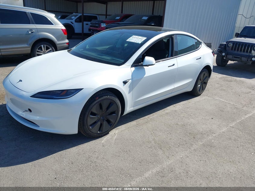 2026 Tesla Model 3 VIN 5YJ3E1EA3TF192512 IAAI salvage auction — RIGHT REAR, Salvage (California), sold $12,600 on 2026-07-30 (photo 2)